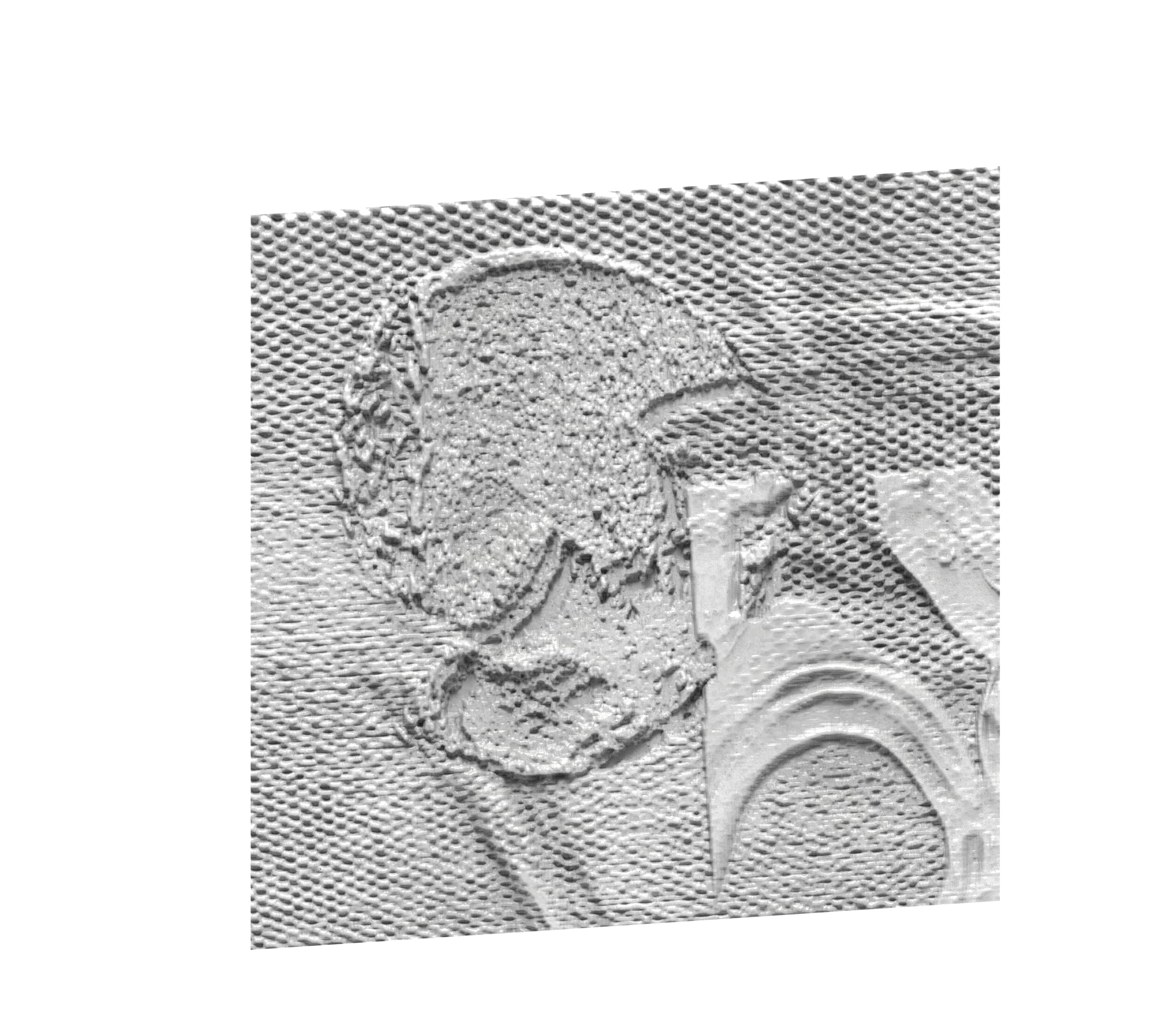 Concrete relief installed on the A-block facade