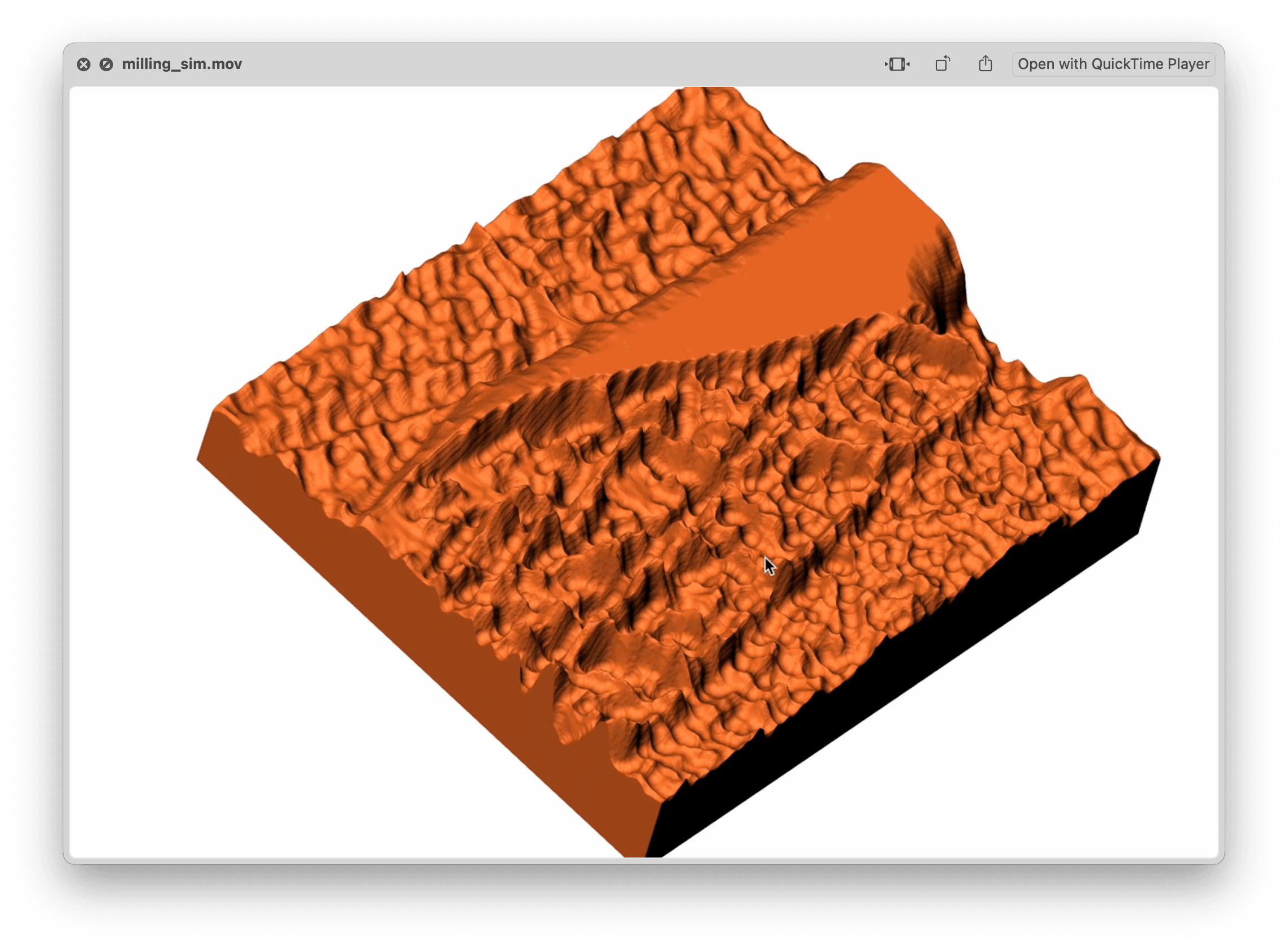 Image of simulated milled surface
