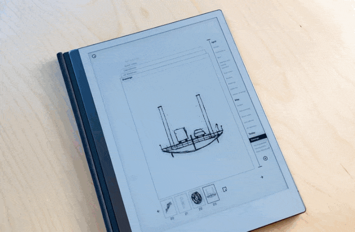 Previewing file content in reMarkable Stacks